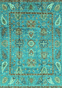 Abstract Turquoise Modern Rug, abs3764turq