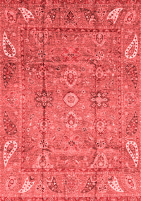 Abstract Red Modern Rug, abs3764red