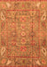 Machine Washable Abstract Orange Modern Area Rugs, wshabs3764org