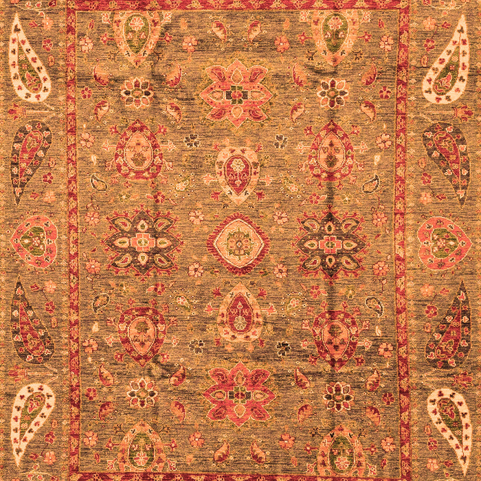 Machine Washable Abstract Orange Modern Area Rugs, wshabs3764org