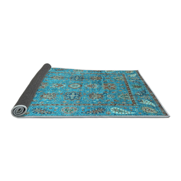 Sideview of Abstract Light Blue Modern Rug, abs3764lblu