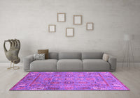 Machine Washable Abstract Purple Modern Rug, wshabs3764pur