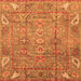 Square Abstract Orange Modern Rug, abs3764org