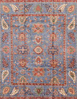 Abstract Chestnut Brown Modern Rug, abs3764