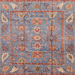 Square Machine Washable Abstract Chestnut Brown Rug, wshabs3764