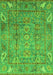 Machine Washable Abstract Green Modern Area Rugs, wshabs3764grn