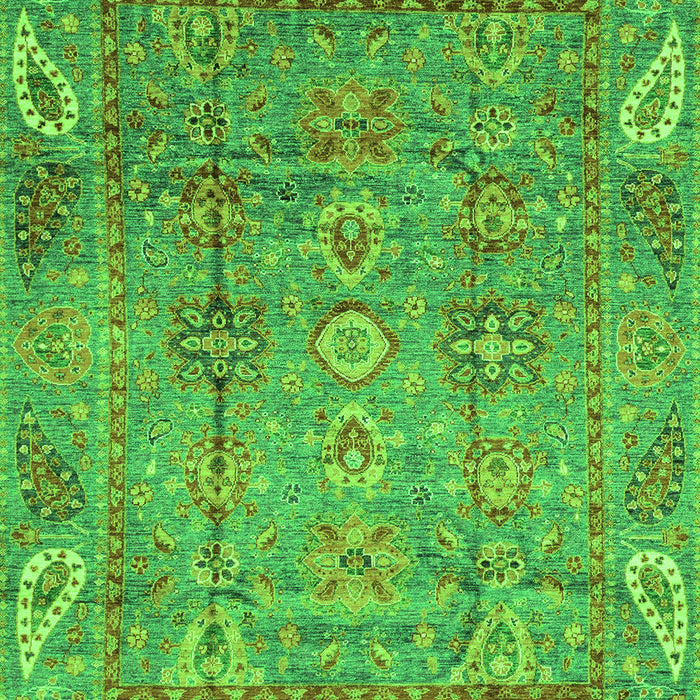 Machine Washable Abstract Green Modern Area Rugs, wshabs3764grn