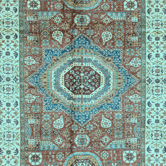 Abstract Light Blue Modern Rug, abs3765lblu