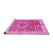 Sideview of Machine Washable Abstract Pink Modern Rug, wshabs3765pnk