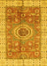 Machine Washable Abstract Yellow Modern Rug, wshabs3765yw