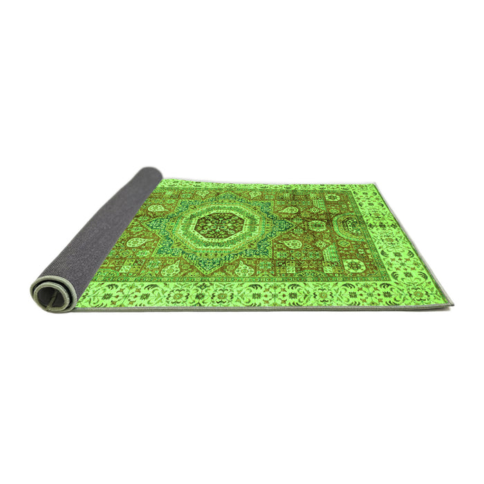 Sideview of Abstract Green Modern Rug, abs3765grn