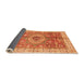 Sideview of Abstract Orange Modern Rug, abs3765org