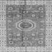 Square Abstract Gray Modern Rug, abs3765gry