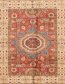 Abstract Red Modern Rug, abs3765