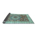 Sideview of Abstract Light Blue Modern Rug, abs3765lblu