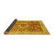 Sideview of Abstract Yellow Modern Rug, abs3765yw