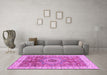 Machine Washable Abstract Purple Modern Area Rugs in a Living Room, wshabs3765pur