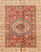 Machine Washable Abstract Red Rug, wshabs3765