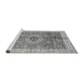 Sideview of Machine Washable Abstract Gray Modern Rug, wshabs3765gry