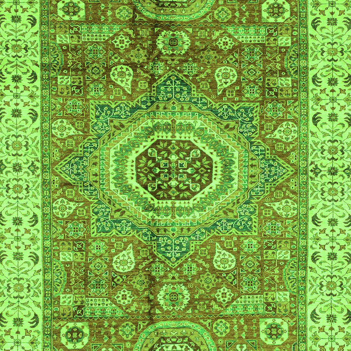Machine Washable Abstract Green Modern Area Rugs, wshabs3765grn