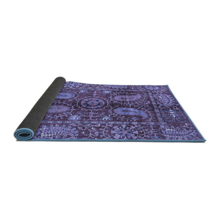 Sideview of Abstract Blue Modern Rug, abs3766blu
