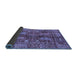 Sideview of Abstract Blue Modern Rug, abs3766blu