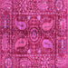 Square Abstract Pink Modern Rug, abs3766pnk