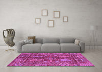 Machine Washable Abstract Purple Modern Rug, wshabs3766pur