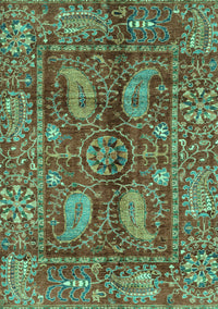 Abstract Turquoise Modern Rug, abs3766turq