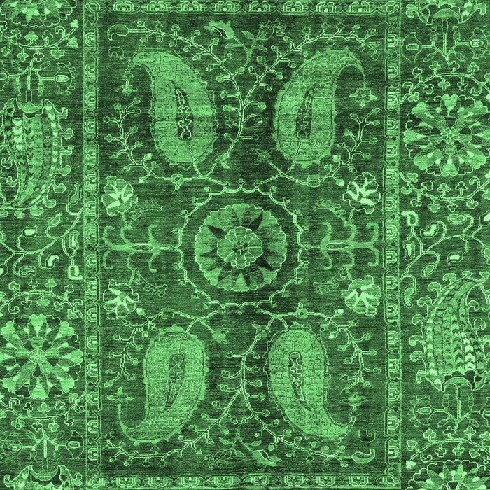 Machine Washable Abstract Emerald Green Modern Area Rugs, wshabs3766emgrn