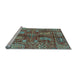 Sideview of Machine Washable Abstract Light Blue Modern Rug, wshabs3766lblu