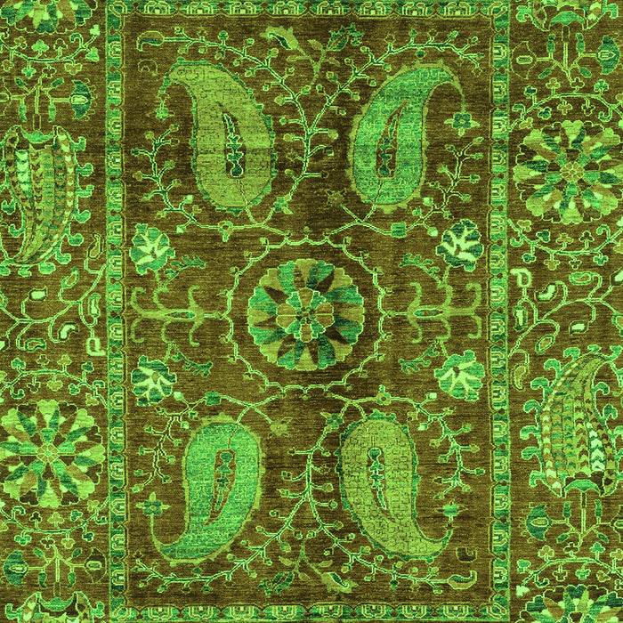 Machine Washable Abstract Green Modern Area Rugs, wshabs3766grn