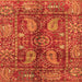 Square Abstract Orange Modern Rug, abs3766org