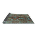 Sideview of Abstract Light Blue Modern Rug, abs3766lblu