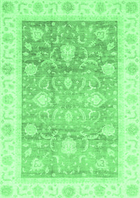 Oriental Emerald Green Traditional Rug, abs3767emgrn