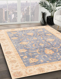 Abstract Khaki Rose Pink Oriental Rug, abs3767