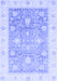 Machine Washable Oriental Blue Traditional Rug, wshabs3767blu