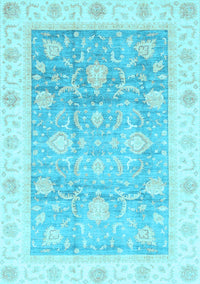 Oriental Light Blue Traditional Rug, abs3767lblu