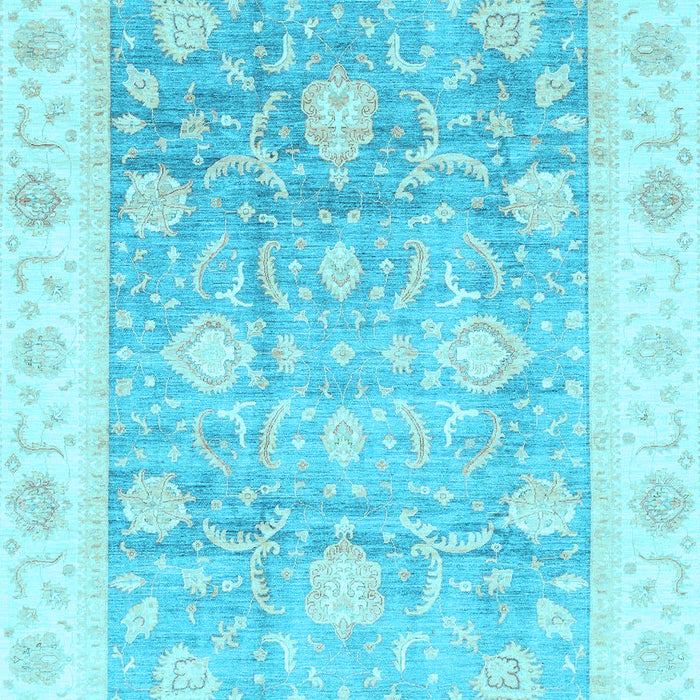 Machine Washable Oriental Light Blue Traditional Rug, wshabs3767lblu