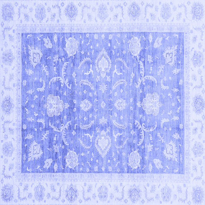 Square Oriental Blue Traditional Rug, abs3767blu