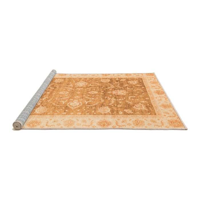 Sideview of Machine Washable Oriental Orange Traditional Area Rugs, wshabs3767org