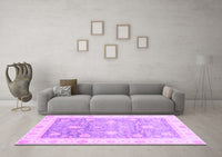 Machine Washable Oriental Purple Traditional Rug, wshabs3767pur