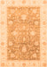 Machine Washable Oriental Orange Traditional Area Rugs, wshabs3767org