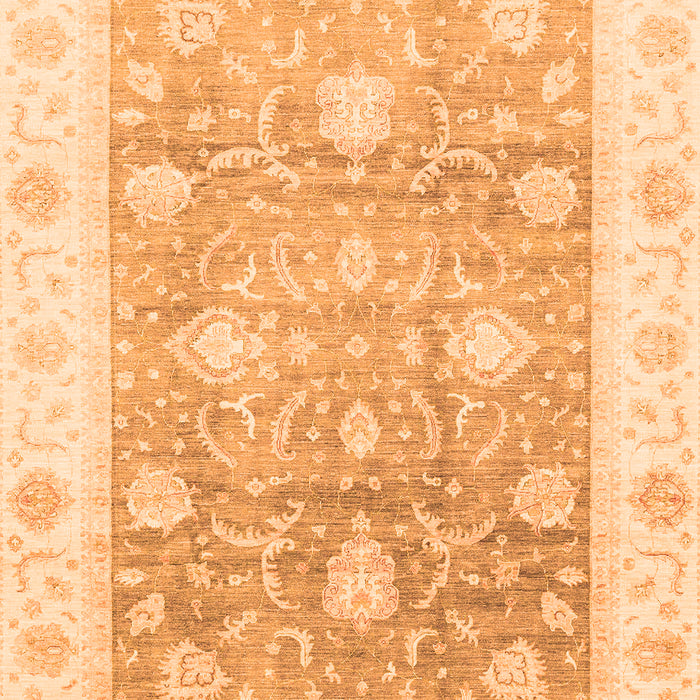 Machine Washable Oriental Orange Traditional Area Rugs, wshabs3767org