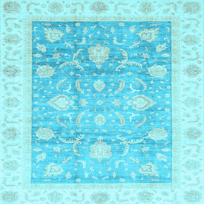 Square Oriental Light Blue Traditional Rug, abs3767lblu
