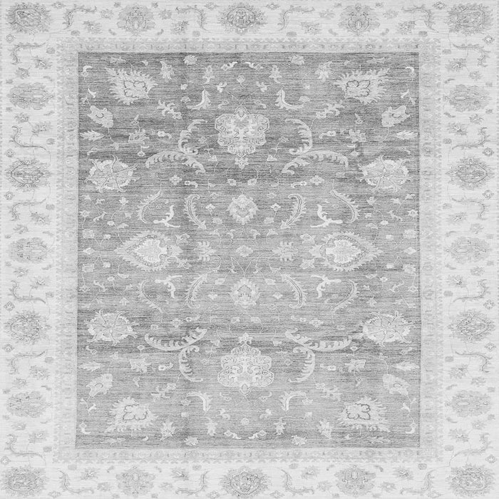 Square Oriental Gray Traditional Rug, abs3767gry