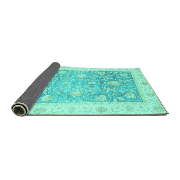 Sideview of Oriental Turquoise Traditional Rug, abs3767turq
