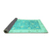 Sideview of Oriental Turquoise Traditional Rug, abs3767turq