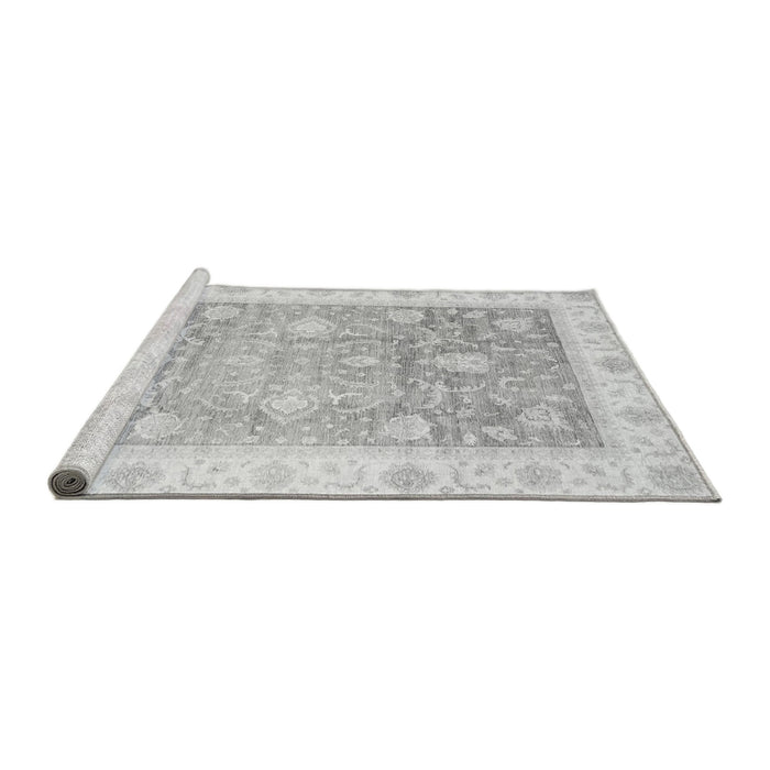 Sideview of Machine Washable Oriental Gray Traditional Rug, wshabs3767gry