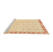 Sideview of Machine Washable Abstract Sun Yellow Rug, wshabs3768